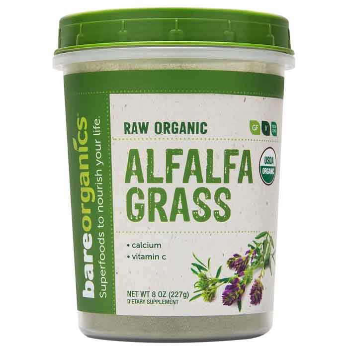 BareOrganics - Alfalfa Grass Powder, 8oz