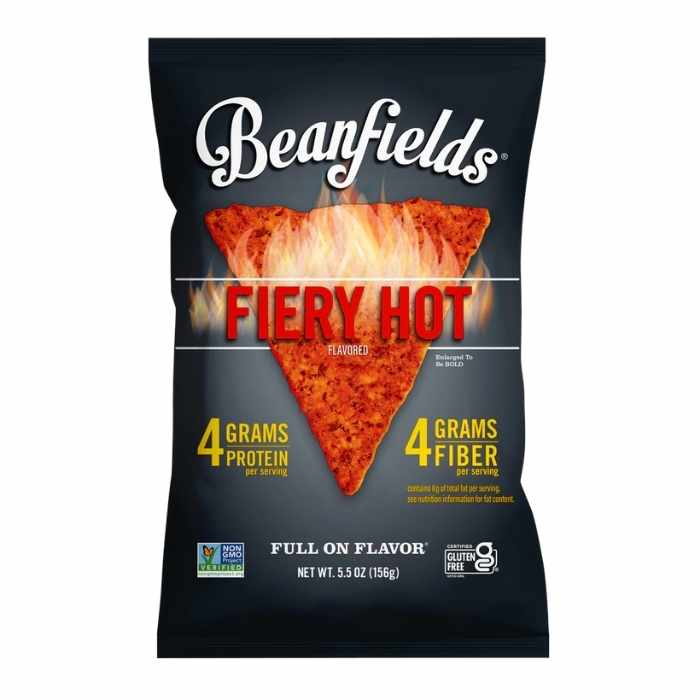 Beanfields - Fiery Hot Bean Chips, 1.5oz - Front