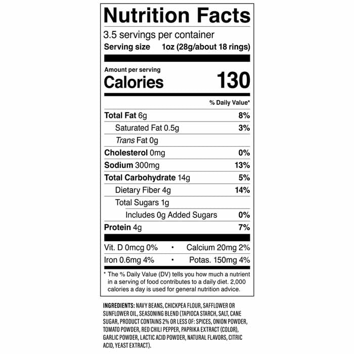 Beanfields - Grain Free Ring Snacks - Fiery Hot, 3.5oz - back