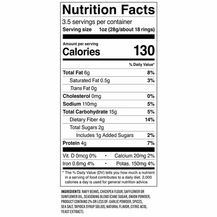 Beanfields - Grain Free Ring Snacks - Sweet Onion, 3.5oz - back