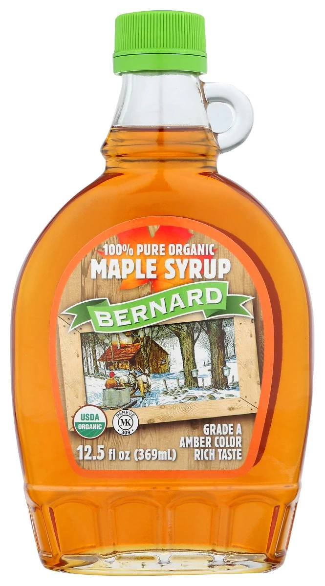 Bernard: Pure Organic Maple Syrup, 12.5 oz
 | Pack of 6 - PlantX US