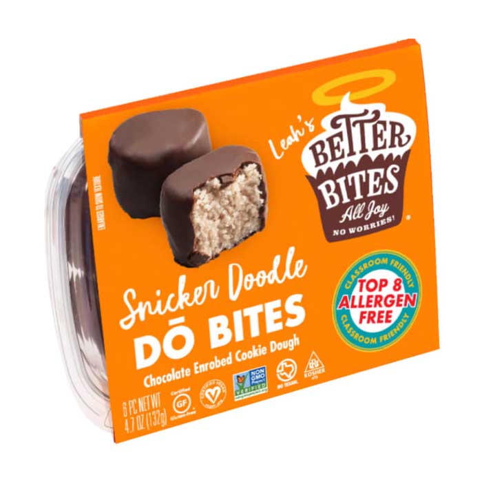 Better Bites - Gluten-Free Chocolate Covered DÅ Bites - Snickerdoodle, 6 Pack
