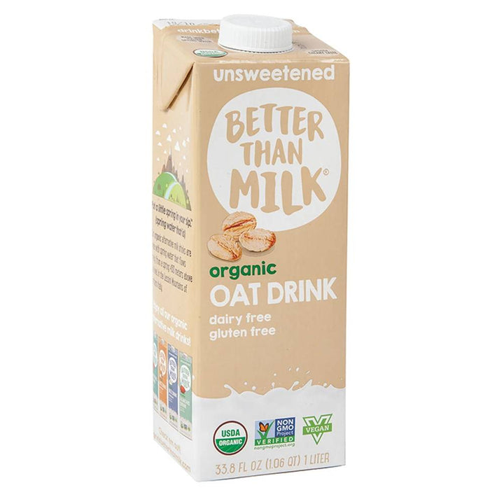 Better Than Milk Organic anic Oat Drink 33.8 Fl Oz
 | Pack of 6 - PlantX US