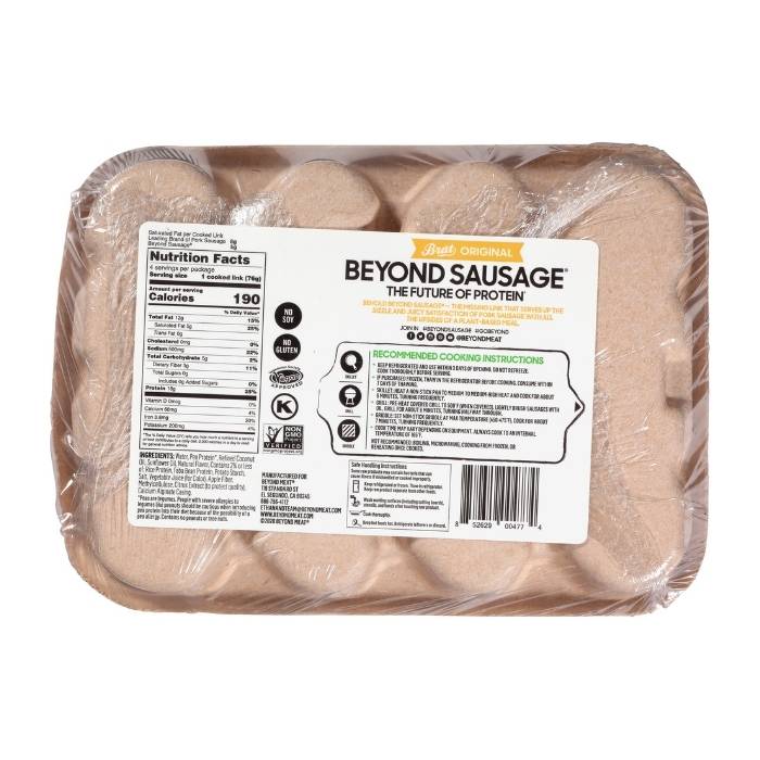 Beyond Meat - Beyond Sausage Brat Original, 4pk Back