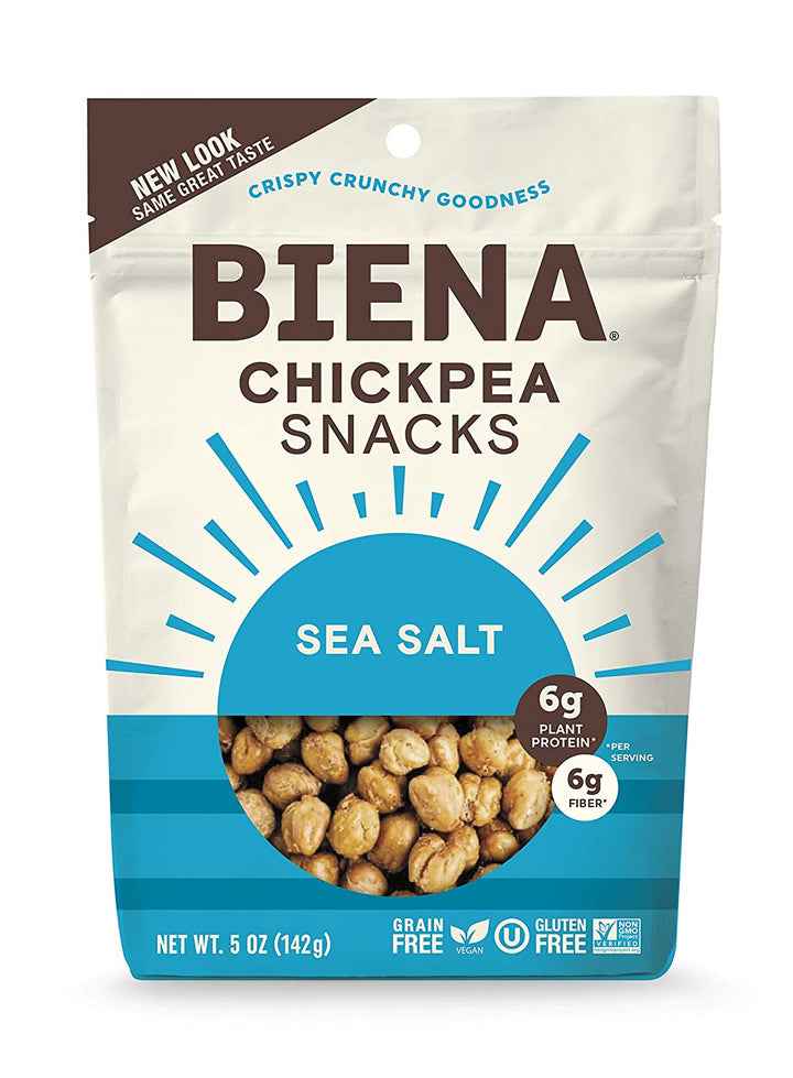 Biena Chickpea Snacks Sea Salt - 5 oz | Pack of 8 - PlantX US