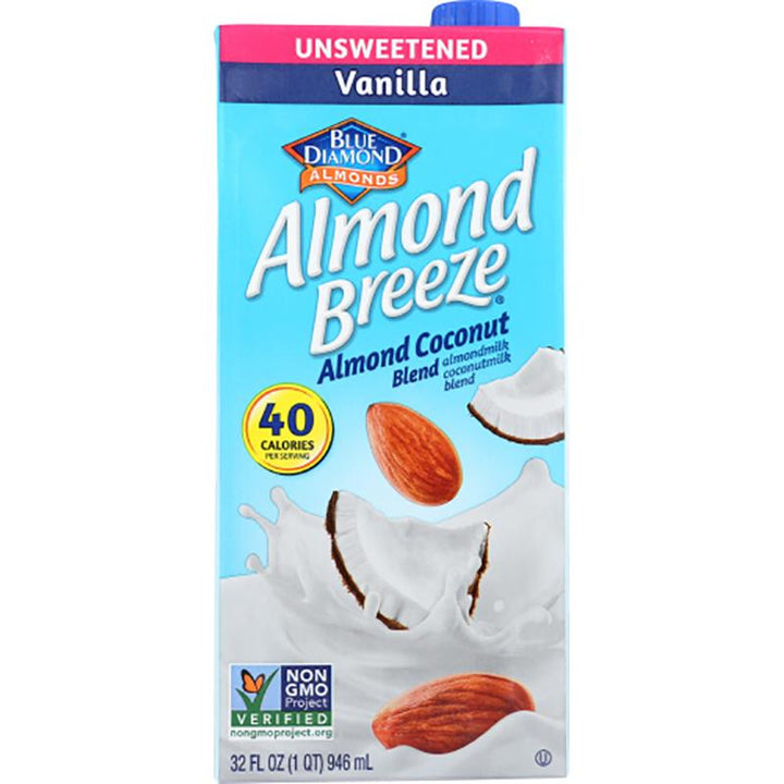 Blue Diamond Unsweetened Vanilla Almond Milk, 32 oz _ pack of 2