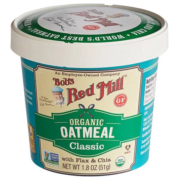 Bob's Red Mill Organic Classic Oatmeal Cup 1.8 Oz
 | Pack of 12 - PlantX US
