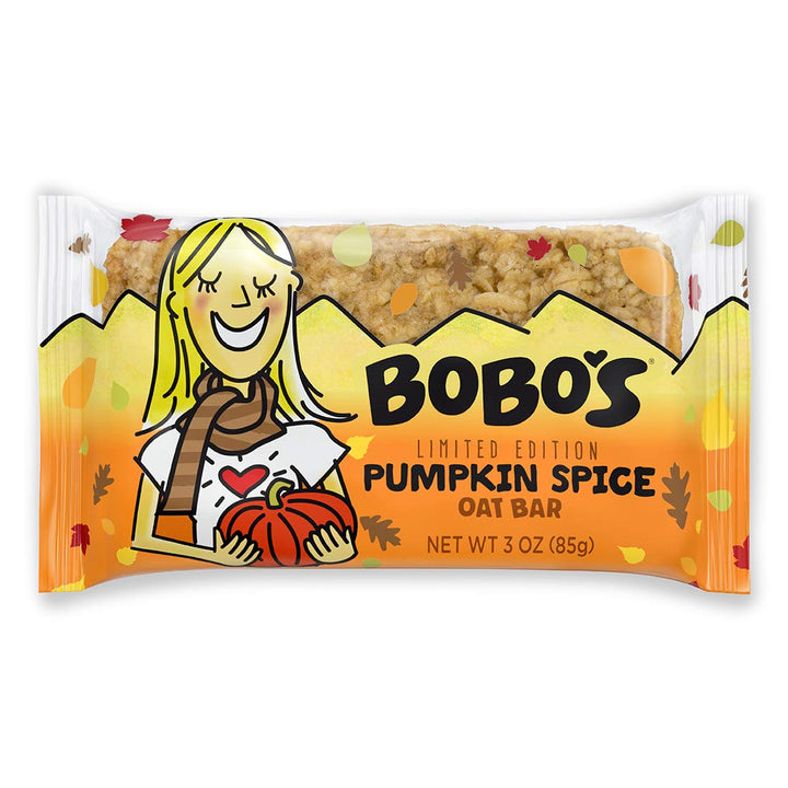 Bobos Oat Bar, Pumpkin Spice 3.00 oz | Pack of 12 - PlantX US