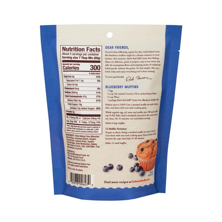 39978006479 - bobs red mill grain free blueberry muffin mix back