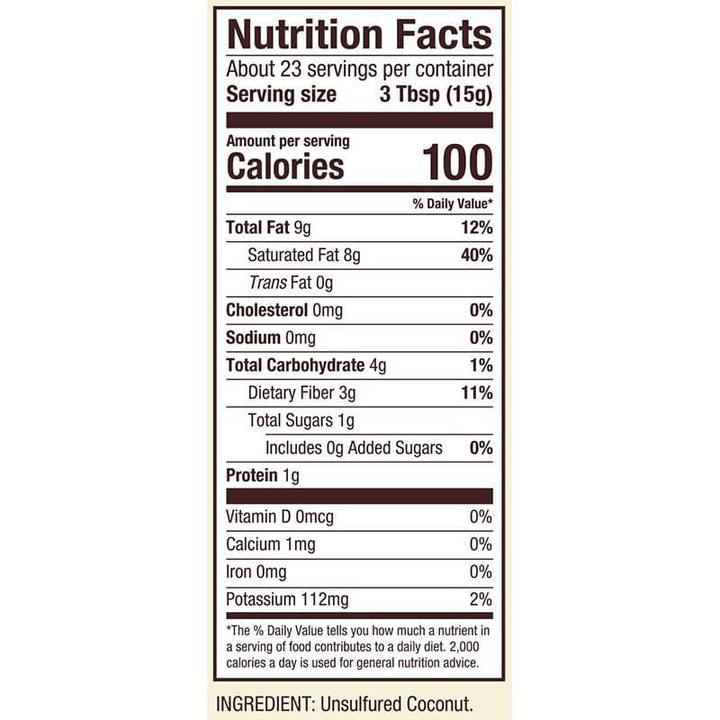 39978025784 - bobs red mill unsweetened coconut shreds nutrition