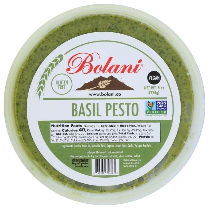 Bolani - Vegan Basil Pesto, 8oz - front