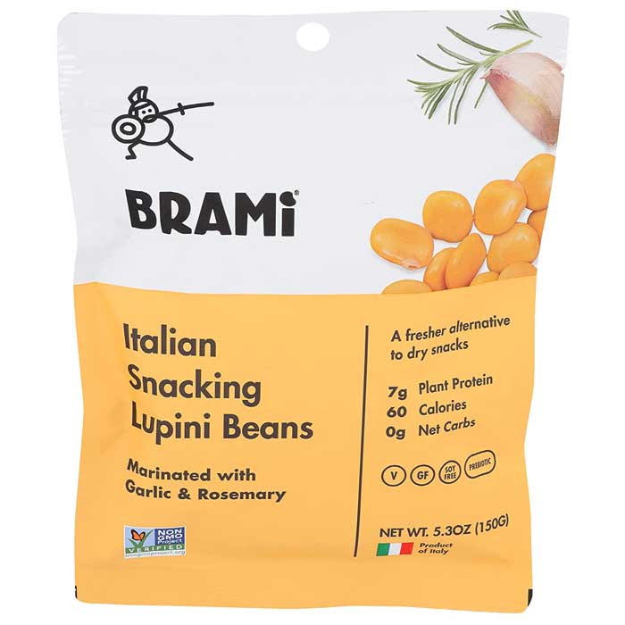 Brami - Italian Snacking Lupini Beans - Garlic & Herb, 5.3oz