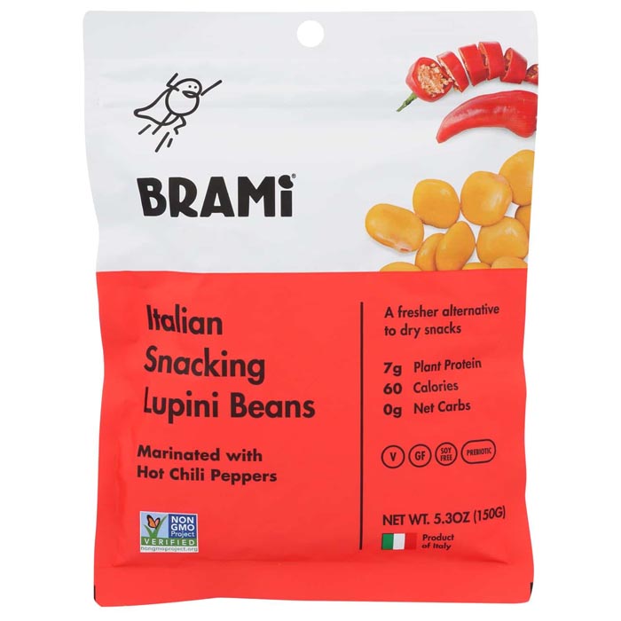 Brami - Italian Snacking Lupini Beans - Hot Pepper, 5.3oz