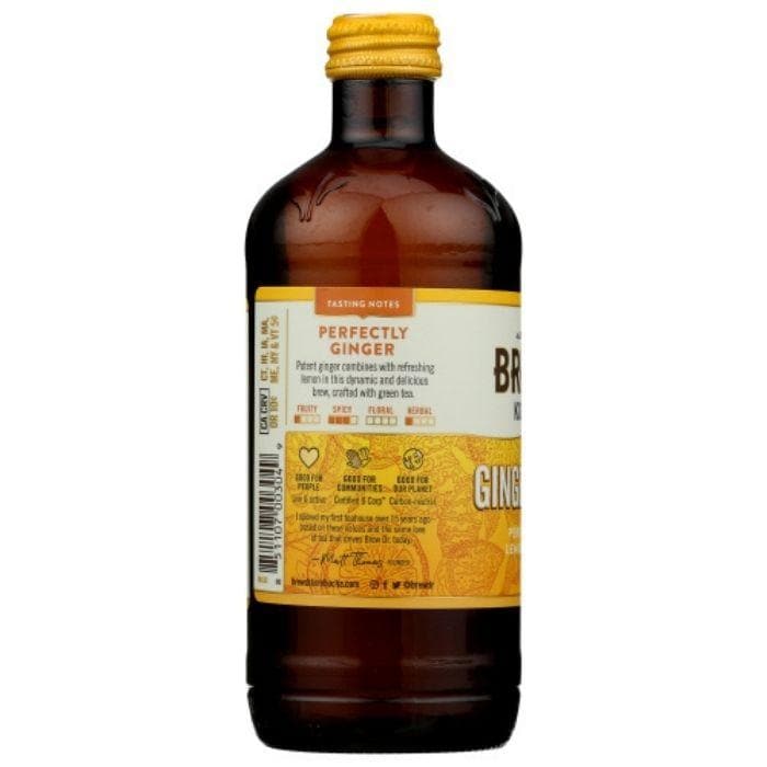 Brew Dr. Kombucha - Organic Kombucha - Ginger Lemon, 14oz - back