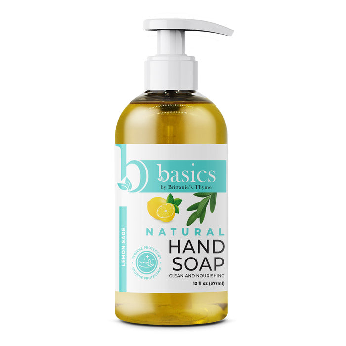 Britannie's Thyme - Natural Hand Soap - Lemon Sage, 12 fl oz