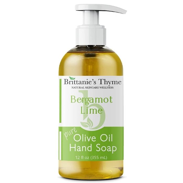 Brittanie's Thyme - Bergamot & Lime Pure Olive Oil Hand Soap, 12 fl oz - front