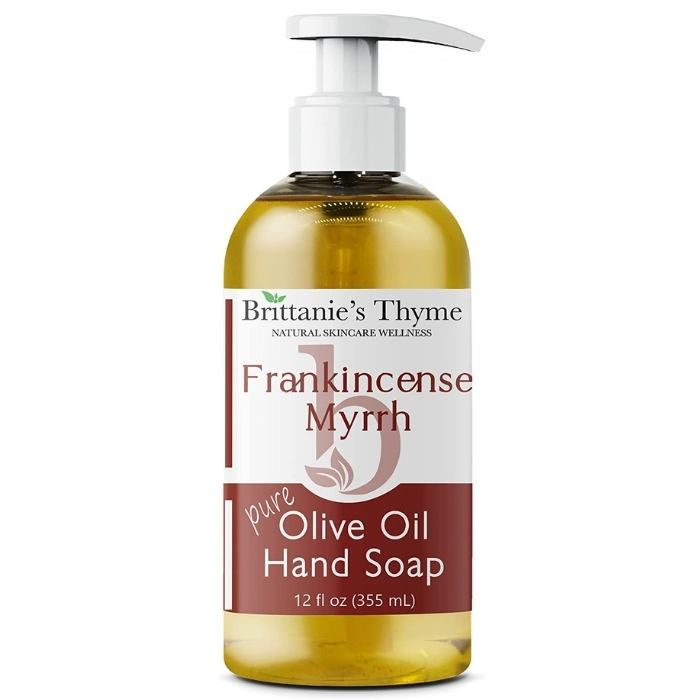 Brittanie's Thyme - Frankincense & Myrrh Pure Olive Oil Hand Soap, 12 fl oz - front