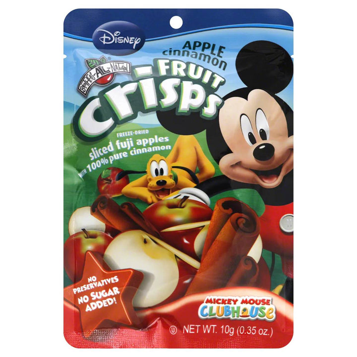 Brothers-All-Natural Mickey Mouse Apple-Cinnamon Crisps, 0.35 oz | Pack of 12 - PlantX US