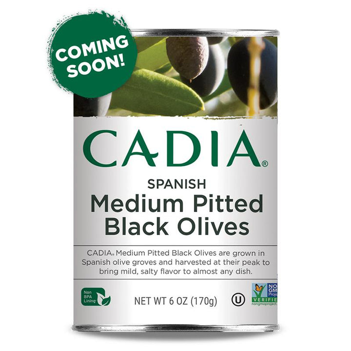 Cadia Olives Black Pitted, 6 oz