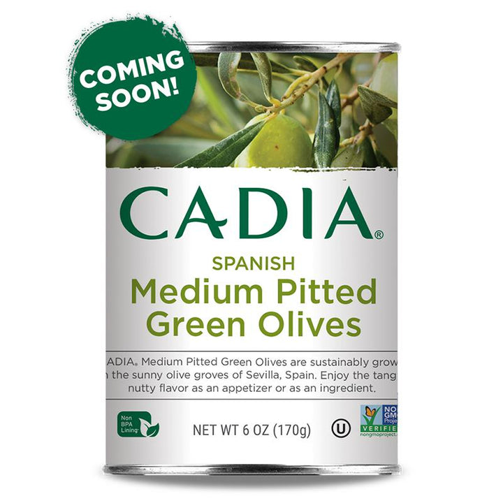 Cadia Olives Green Pitted, 6 oz