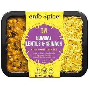 Cafe Spice - Bombay Lentils Spinach, 16oz | Pack of 6
