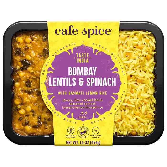 Cafe Spice - Bombay Lentils Spinach, 16oz