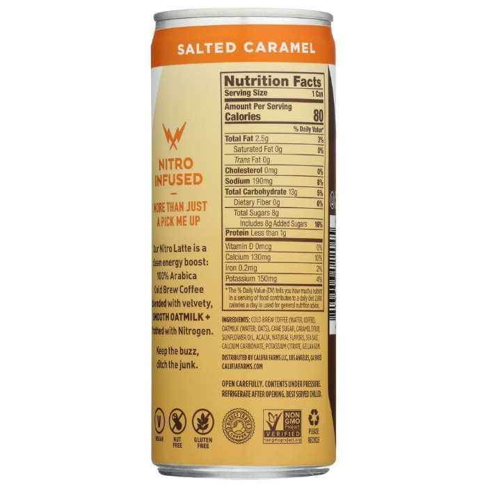 Califia - Nitro Latte with Oat Milk Salted Caramel back