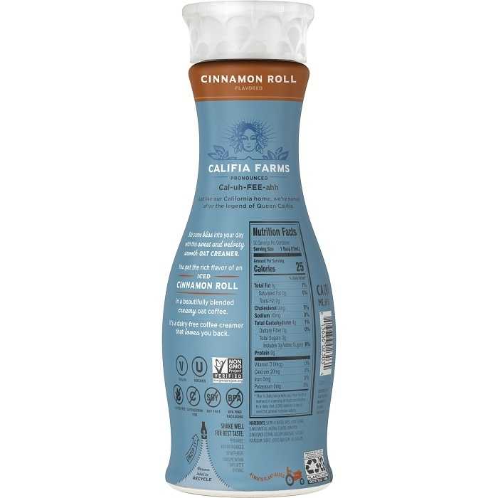 Califia Farms Oat Milk Creamer Cinnamon Roll 254 Fl Oz