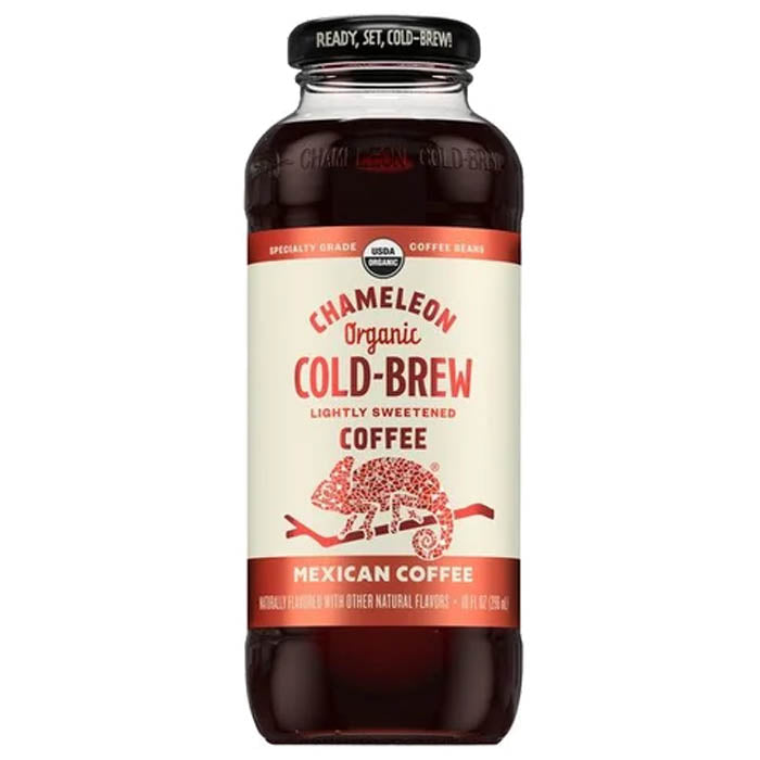 Chameleon Cold-Brew - Organic Cold Brew Coffee - Lightly Sweetened Mexican, 10oz - front