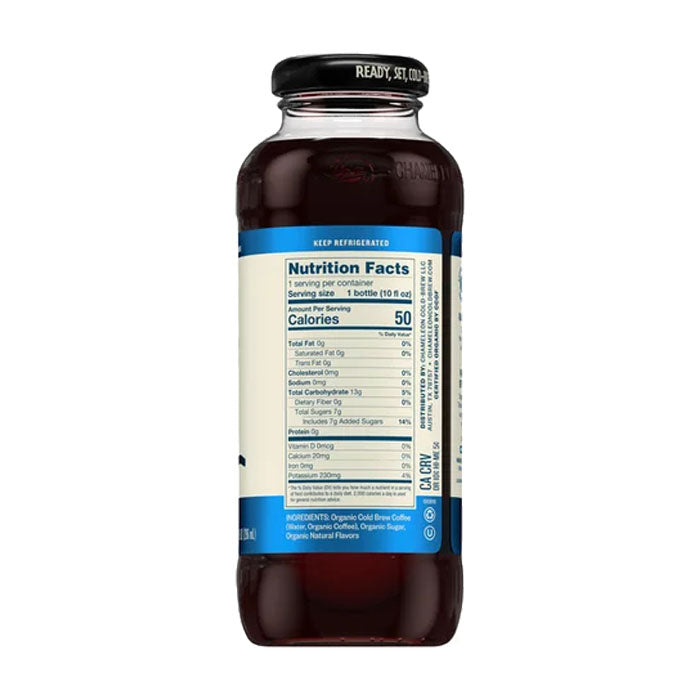 Chameleon Cold-Brew - Organic Cold Brew Coffee - Lightly Sweetened Vanilla, 10oz - back