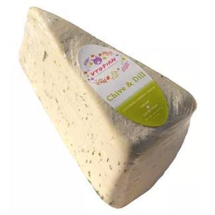 Vtopian - Cultured Cashew Cheese Wedge Chive Dill Cheese, 6oz