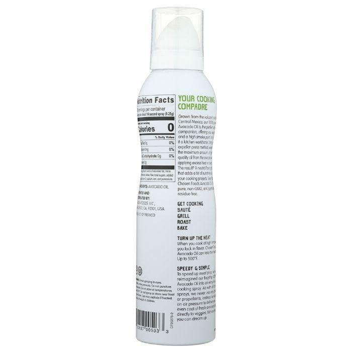 Chosen Foods - 100% Pure Avocado Oil Spray (back)