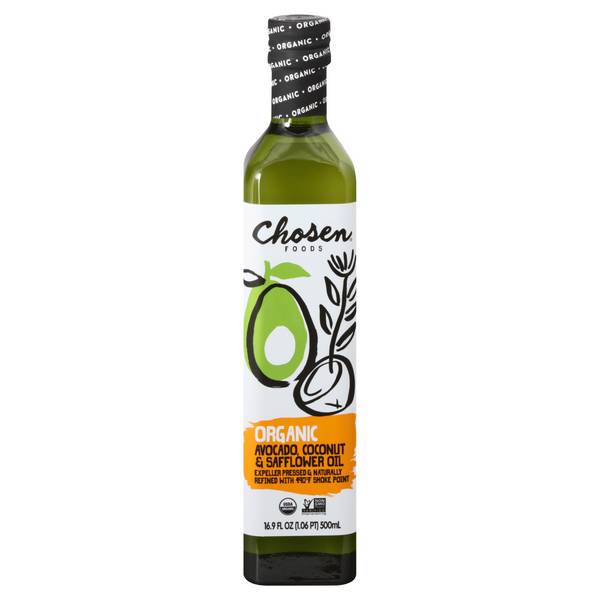 Chosen Foods Organic Avocado, Coconut & Safflower Oil, 750ml
 | Pack of 4 - PlantX US