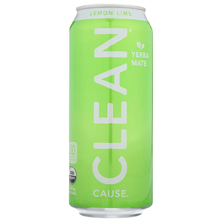 Clean Cause Yerba Mate Lemon Lime, 16 oz _ pack of 12