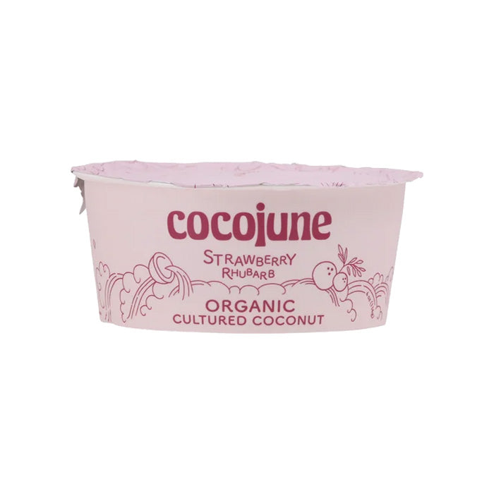 Cocojune - Organic Cultured Coconut Yogurt - Strawberry Rhubarb, 4oz