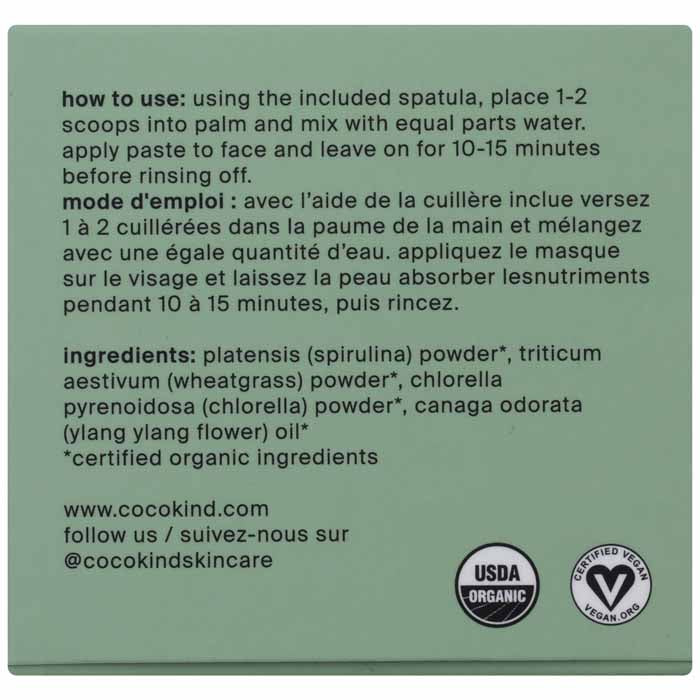 Cocokind Organic Ultra Chlorophyll Mask, 2oz