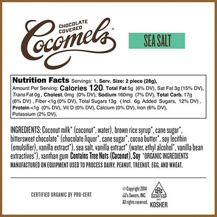 810053800010 - cocomels sea salt caramels nutrition