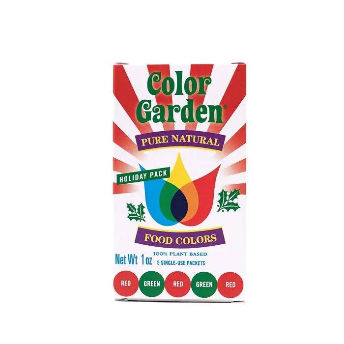 Color Garden Pure Natural Food Colors - Holiday Pack, 1 oz
 | Pack of 12 - PlantX US