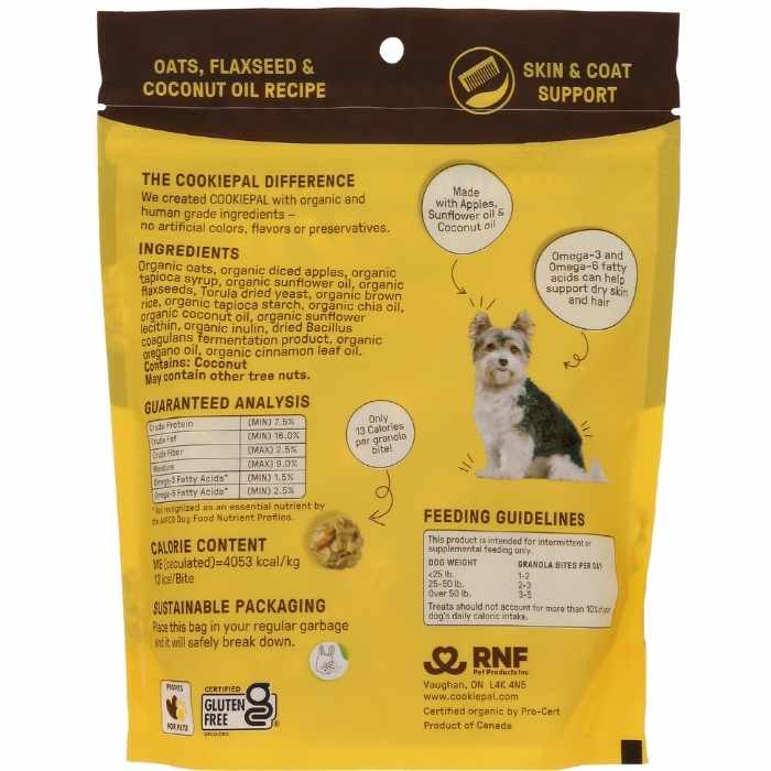Cookie Pal - Granola Bites Dog Treats - Skin & Coat Support back