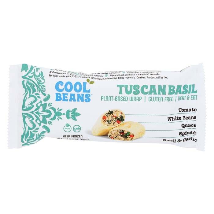Cool Beans - Tuscan Basil Plant-Based Wrap GF, 5.5oz - front