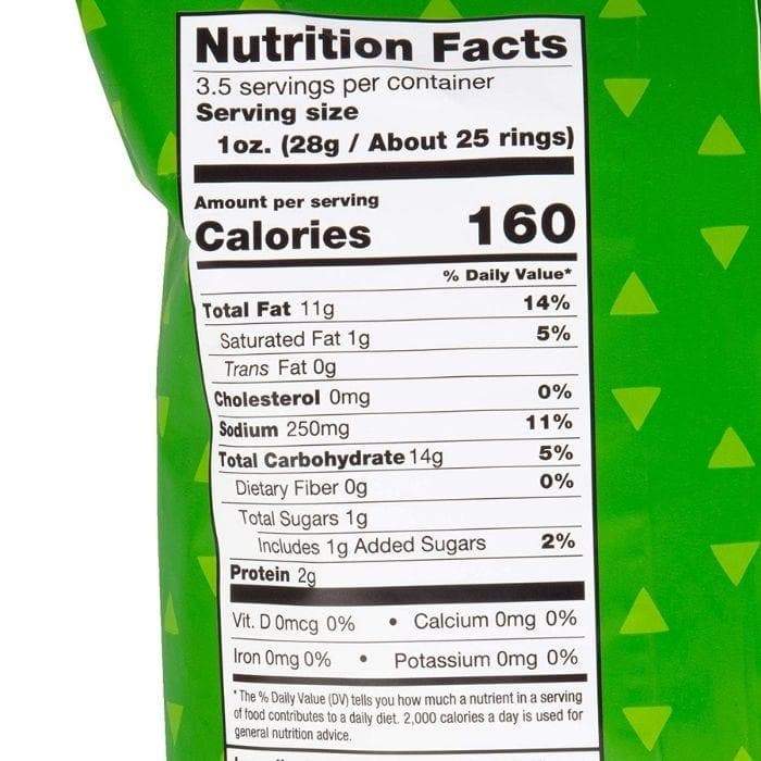 Cosmos Creations - Vegan Sour Cream & Onion Rings, 3.5oz - nutrition facts