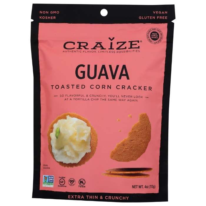 Craize - Toasted Corn Guava Crackers, 4oz - front