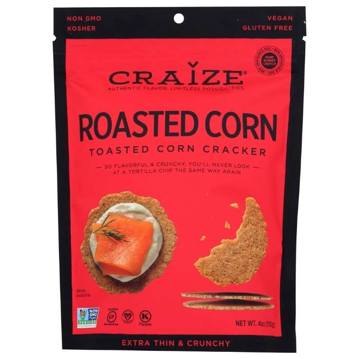 Craize - Toasted Corn Roasted Corn Crackers, 4oz - front