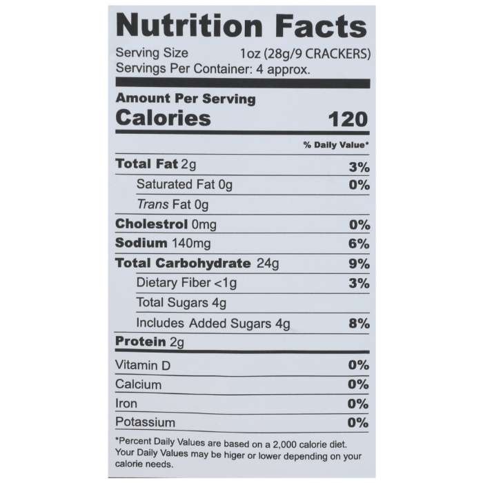 Craize - Toasted Corn Sweet Corn Crackers, 4oz - nutrition facts