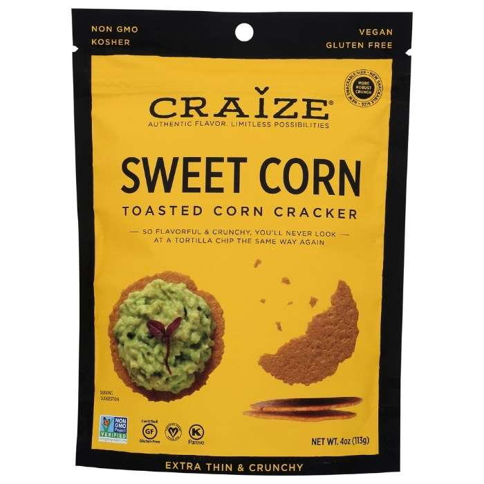 Craize - Toasted Corn Sweet Corn Crackers, 4oz - front