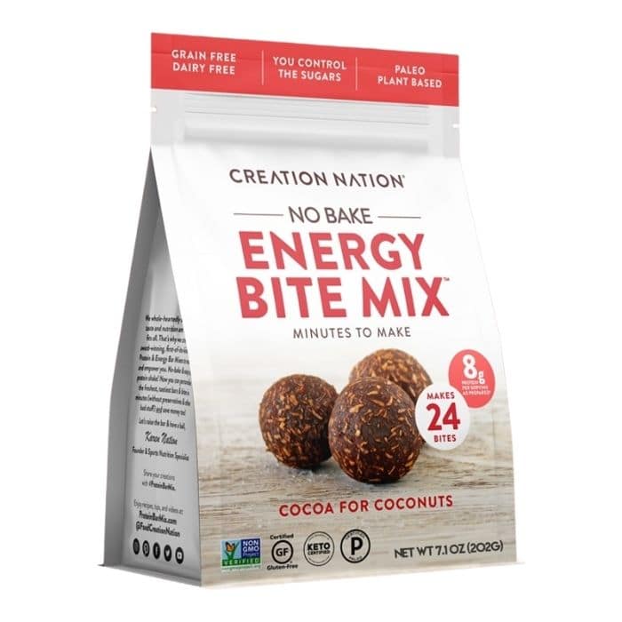Creation Nation - Energy Bite Mix - Cocoa & Coconuts, 7.1oz - front