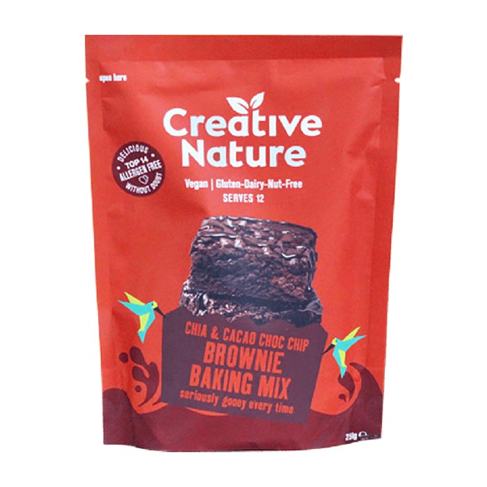 Creative Nature - Chia & Cacao Choc Chip Brownie Mix, 8.8oz