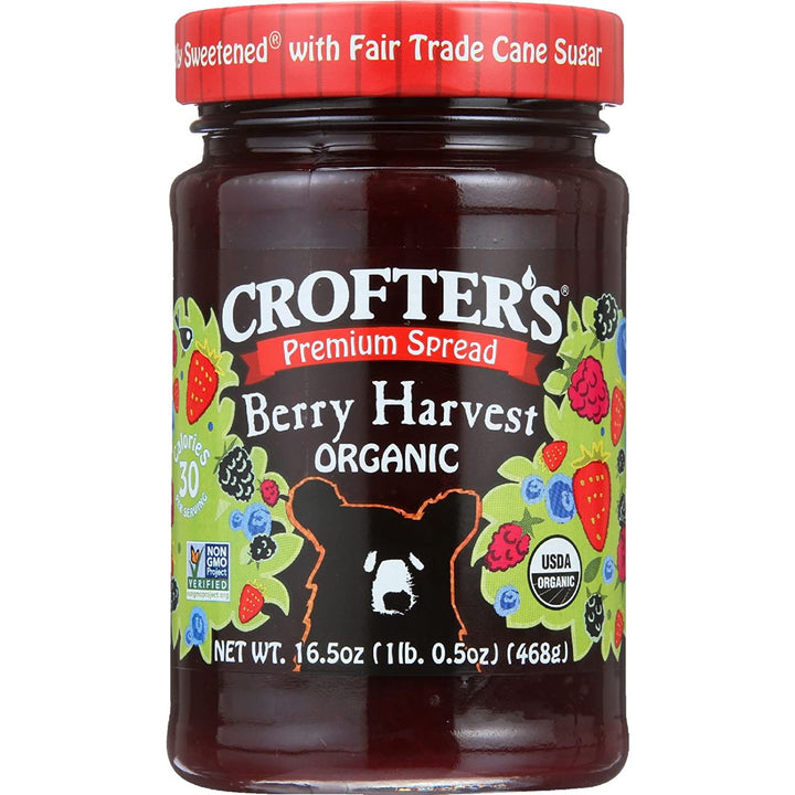 Crofter's Organic, Premium Spread, Berry Harvest Organic, 16.5 oz  | Pack of 6 - PlantX US