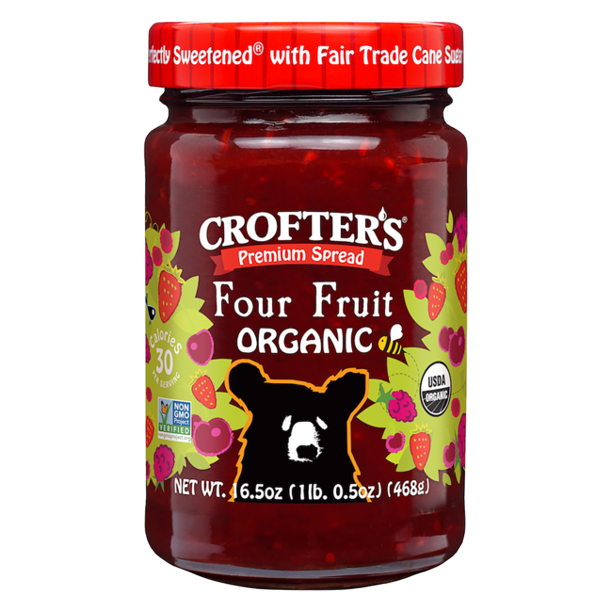 Crofter's Premium Spread Organic - Four Fruit 16.5 Oz
 | Pack of 6 - PlantX US