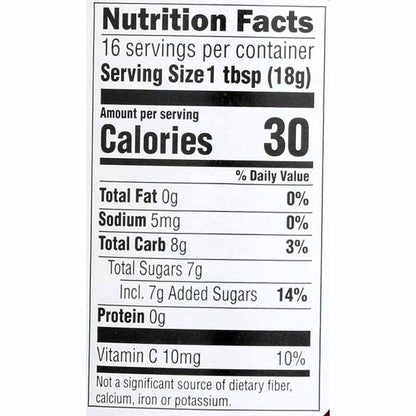 Crofters - Organic Premium Spread - Seedless Raspberry, 16.5oz - back